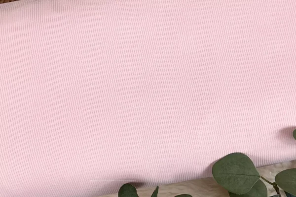 dünner Ripp Jersey Stoff - Uni rosa - Öko-tex-100 – Bild 2