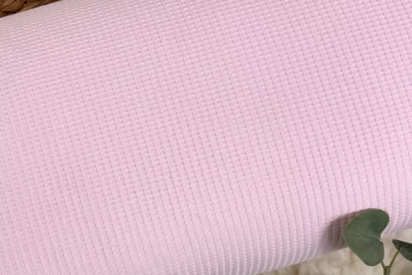 dünner Waffeljersey Stoff - Uni rosa - Öko-tex-100 – Bild 2