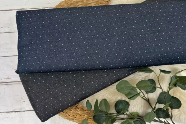 Bengaline Hosenstoff Stretch - mini Punkte Muster in schwarz – Bild 3