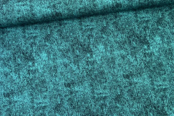 elastischer French-Terry-Sweat Stoff mit Jeansoptik in dunkelmint meliert