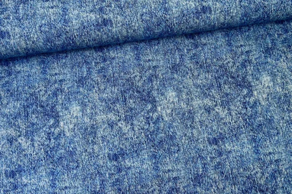 elastischer French-Terry-Sweat Stoff mit Jeansoptik in hellblau meliert