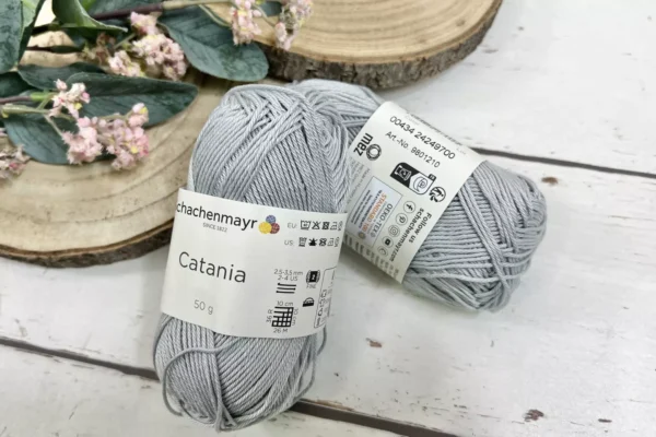 Schachenmayr Wolle Catania 50g aus 100 % Baumwolle in hellgrau