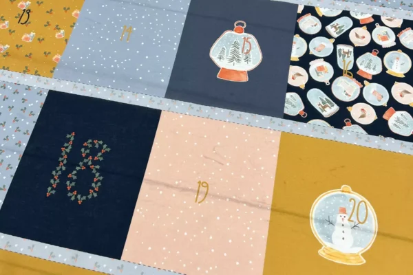 Baumwollstoff Panel - Adventskalender Weihnachten - Öko-Tex 100 – Bild 2