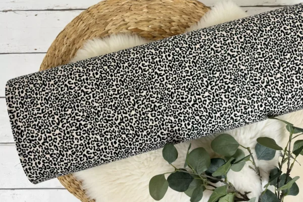 Jersey Stoff - Leoprint Animalprint in beige - Öko-Tex-100 – Bild 2