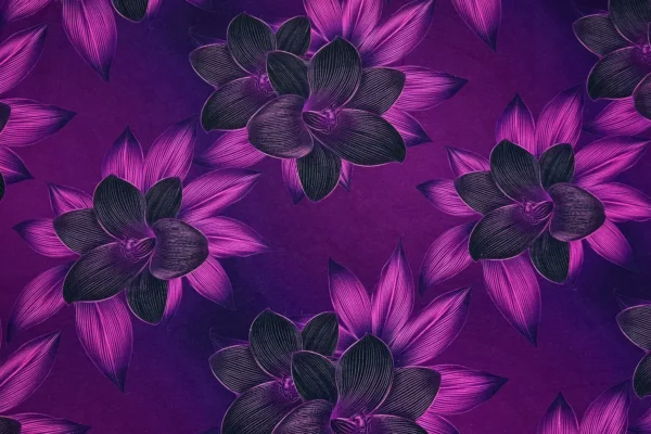elastischer Jersey Stoff mit großen Blumen in bordeaux