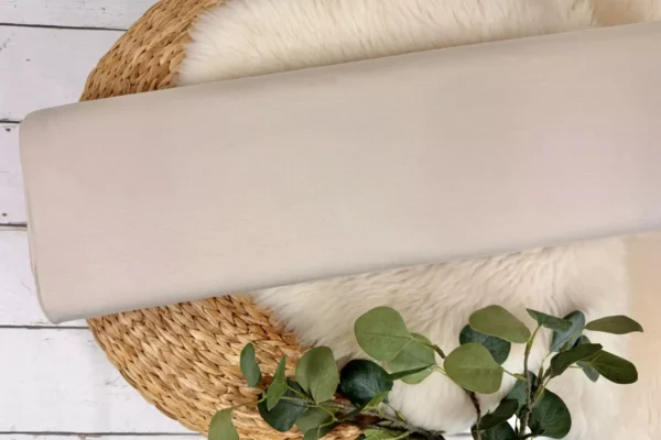 Bambus Jersey Stoff in Uni beige