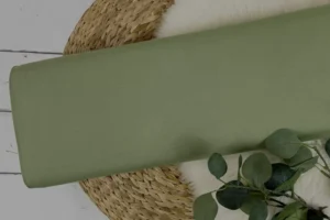 Bambus Jersey Stoff in Uni olivgrün