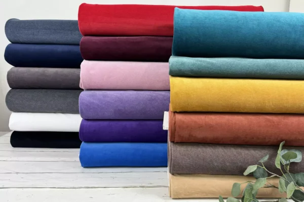 Feincord Jersey Baumwolle - Uni lila - Öko Tex 100 – Bild 3