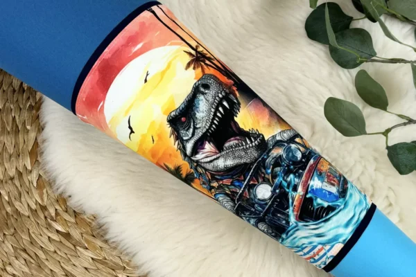 Schultüte Dinosaurier T-Rex mit Namen in jeansblau 70cm, 85cm - optional mit Kissen – Bild 7