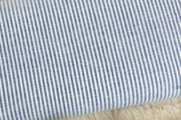 Leinen Baumwoll Stoff - Streifen Muster in anthrazit, beige, kiwi, mint, flieder, jeansblau - Öko-Tex-100 – Bild 5