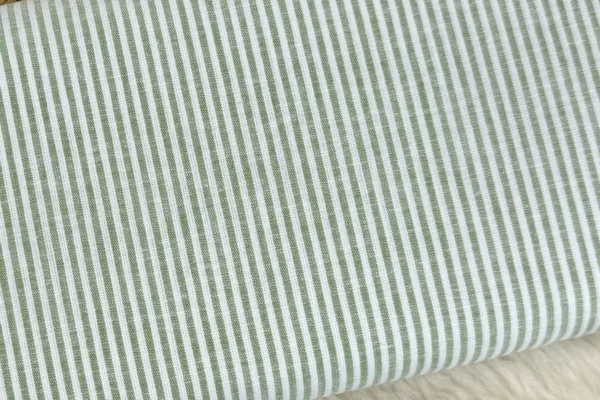 Leinen Baumwoll Stoff - Streifen Muster in anthrazit, beige, kiwi, mint, flieder, jeansblau - Öko-Tex-100 – Bild 11