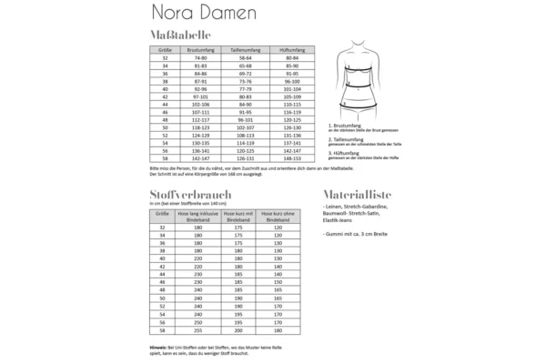 Papierschnittmuster Fadenkäfer Hose Nora Damen – Bild 3