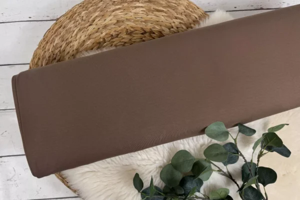 Jersey Stoff Öko-Tex-100 - Uni weiß, ecru, sand, beige, taupe, braun Töne (verschiedene Farben) – Bild 8