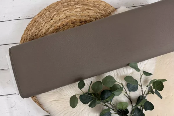 Jersey Stoff Öko-Tex-100 - Uni weiß, ecru, sand, beige, taupe, braun Töne (verschiedene Farben) – Bild 7