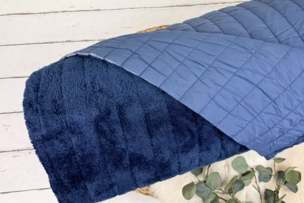 Steppstoff für Jacken wattierter und in Streifen gesteppt in Uni Farben - doubleface Fleece – Bild 5