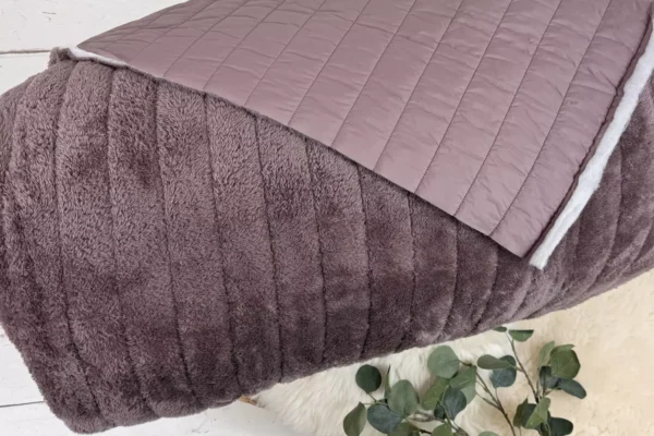 Steppstoff für Jacken wattierter und in Streifen gesteppt in Uni Farben - doubleface Fleece – Bild 9
