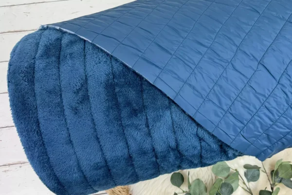 Steppstoff für Jacken wattierter und in Streifen gesteppt in Uni Farben - doubleface Fleece – Bild 6