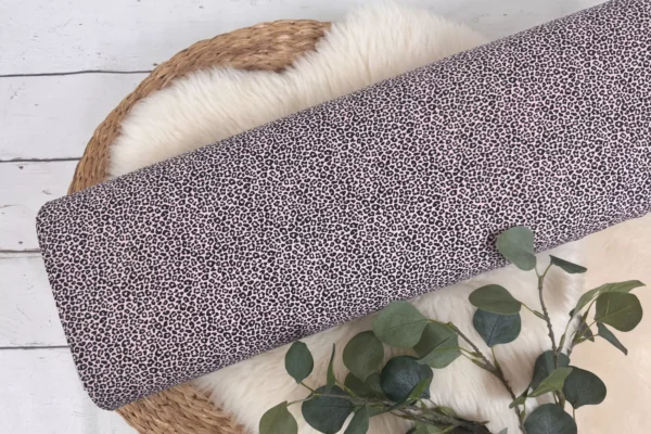 Jersey Stoff - Leoprint Animalprint in ecru, beige, apricot, hell olivgrün und hell altrosa - Öko-Tex-100 – Bild 9