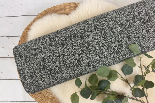 Jersey Stoff - Leoprint Animalprint in ecru, beige, apricot, hell olivgrün und hell altrosa - Öko-Tex-100 – Bild 8