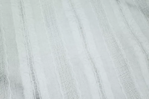 Baumwollstoff mit Stickerei Struktur in schwarz und weiß - Öko Tex 100 – Bild 2