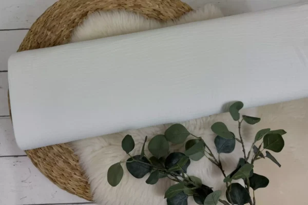 Musselin Stoff in uni Farbe wollweiss