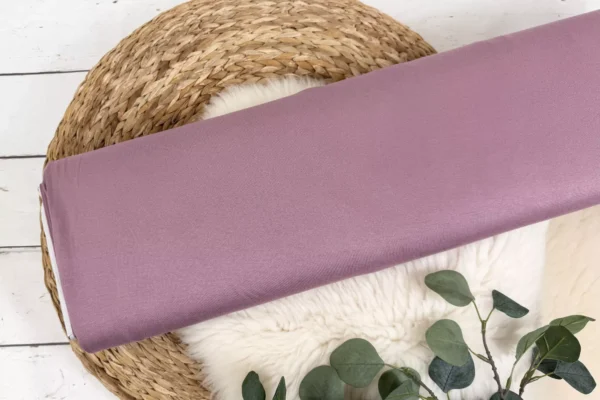 elastischer Viskosejersey Stoff in uni Farbe altrosa