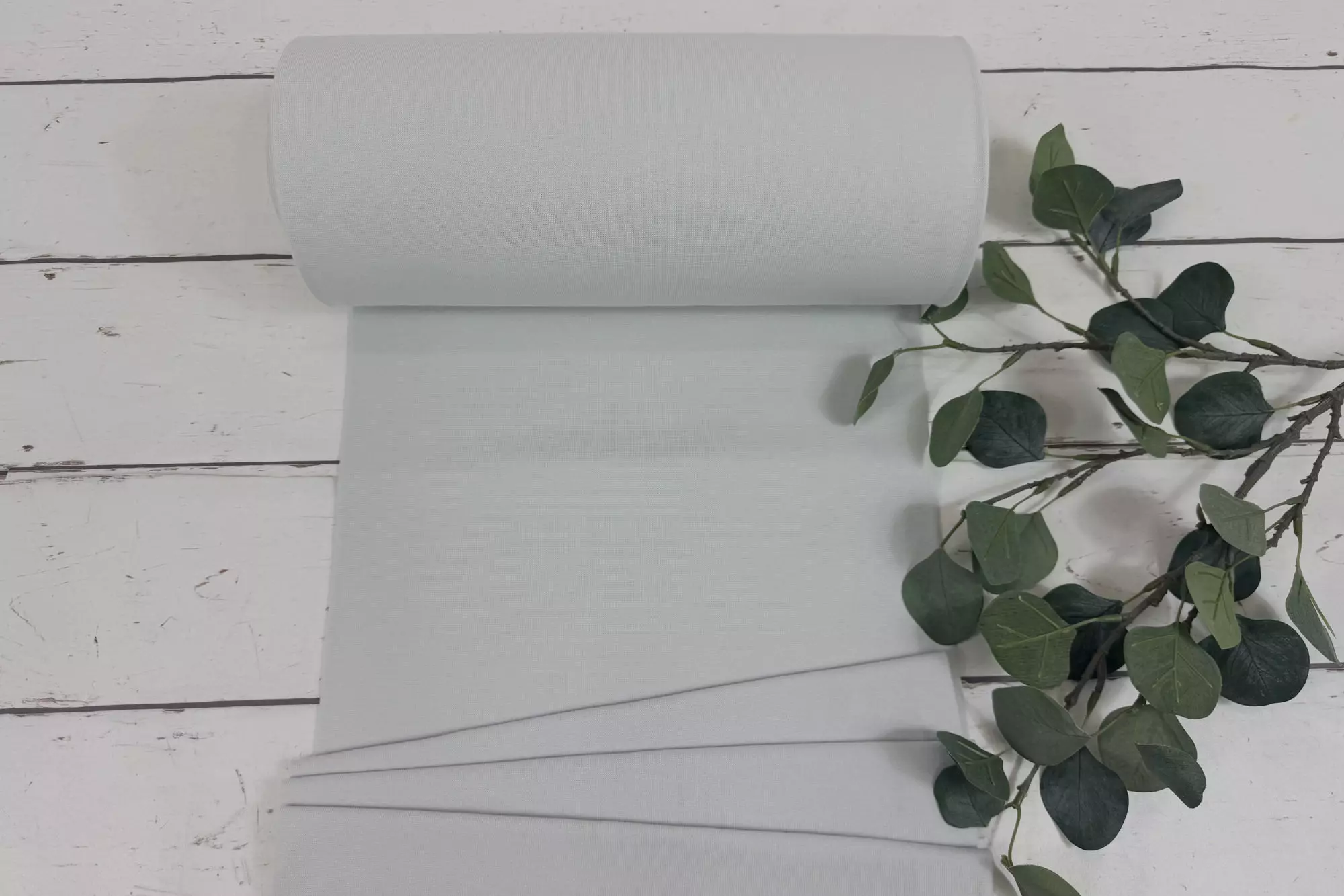 Bündchen Stoff - Uni pastellgrau - 35cm Schlauchware Öko-Tex-100