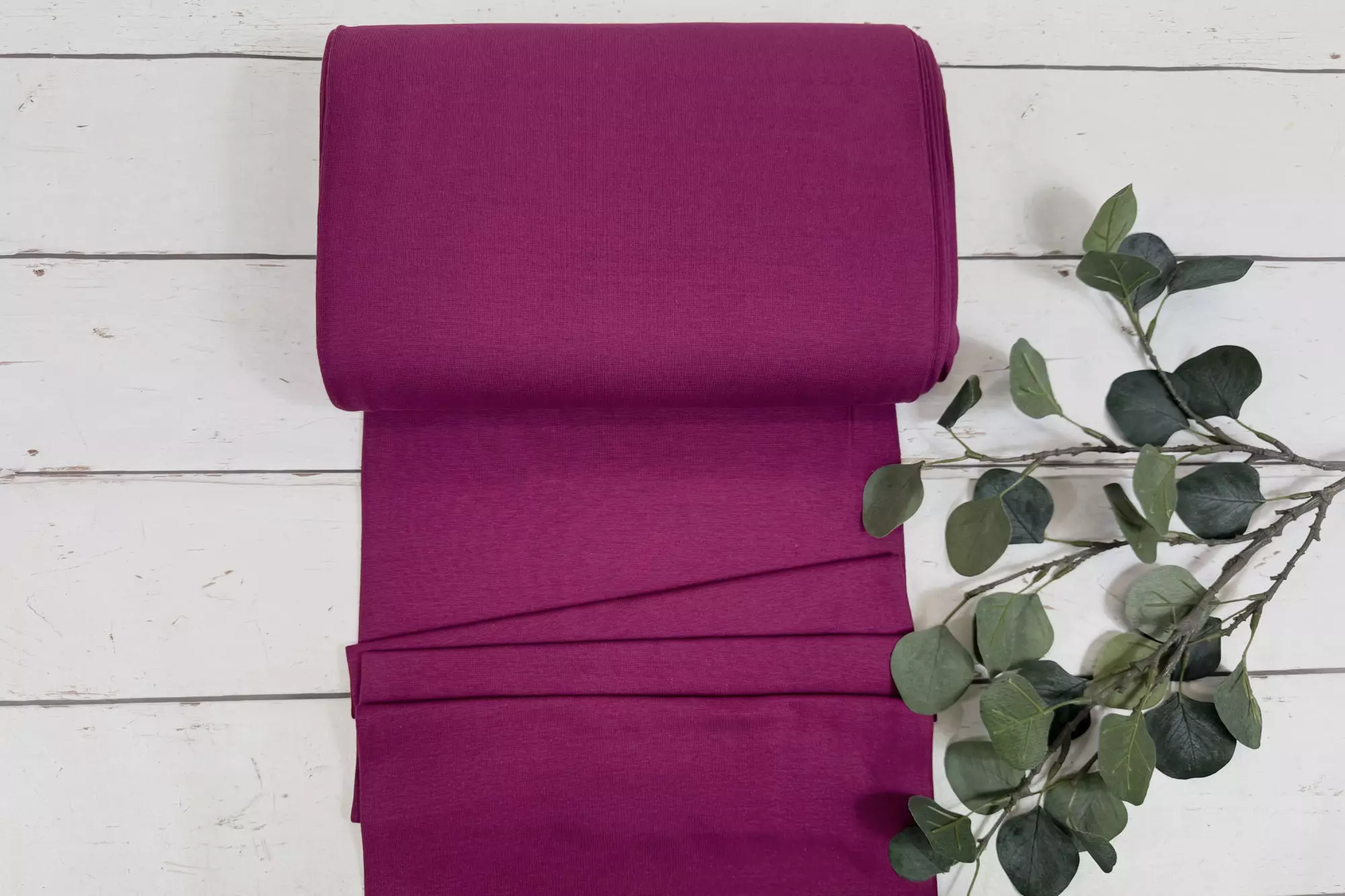 Bündchen Stoff - Uni beere - 35cm Schlauchware Öko-Tex-100