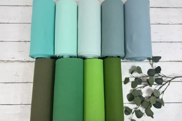 Bündchen Stoff - Uni hell teal - 35cm Schlauchware Öko-Tex-100 – Bild 2