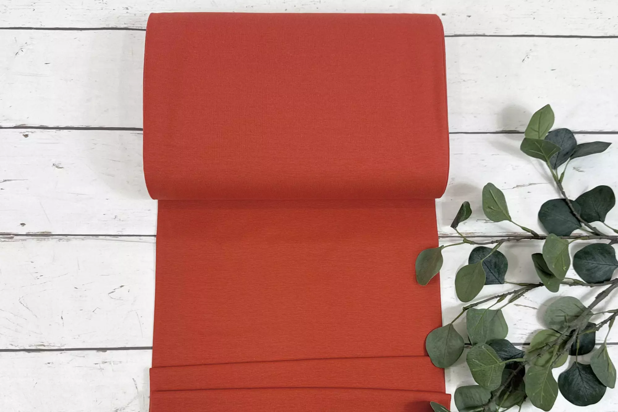 Bündchen Stoff - Uni orange - 35cm Schlauchware Öko-Tex-100