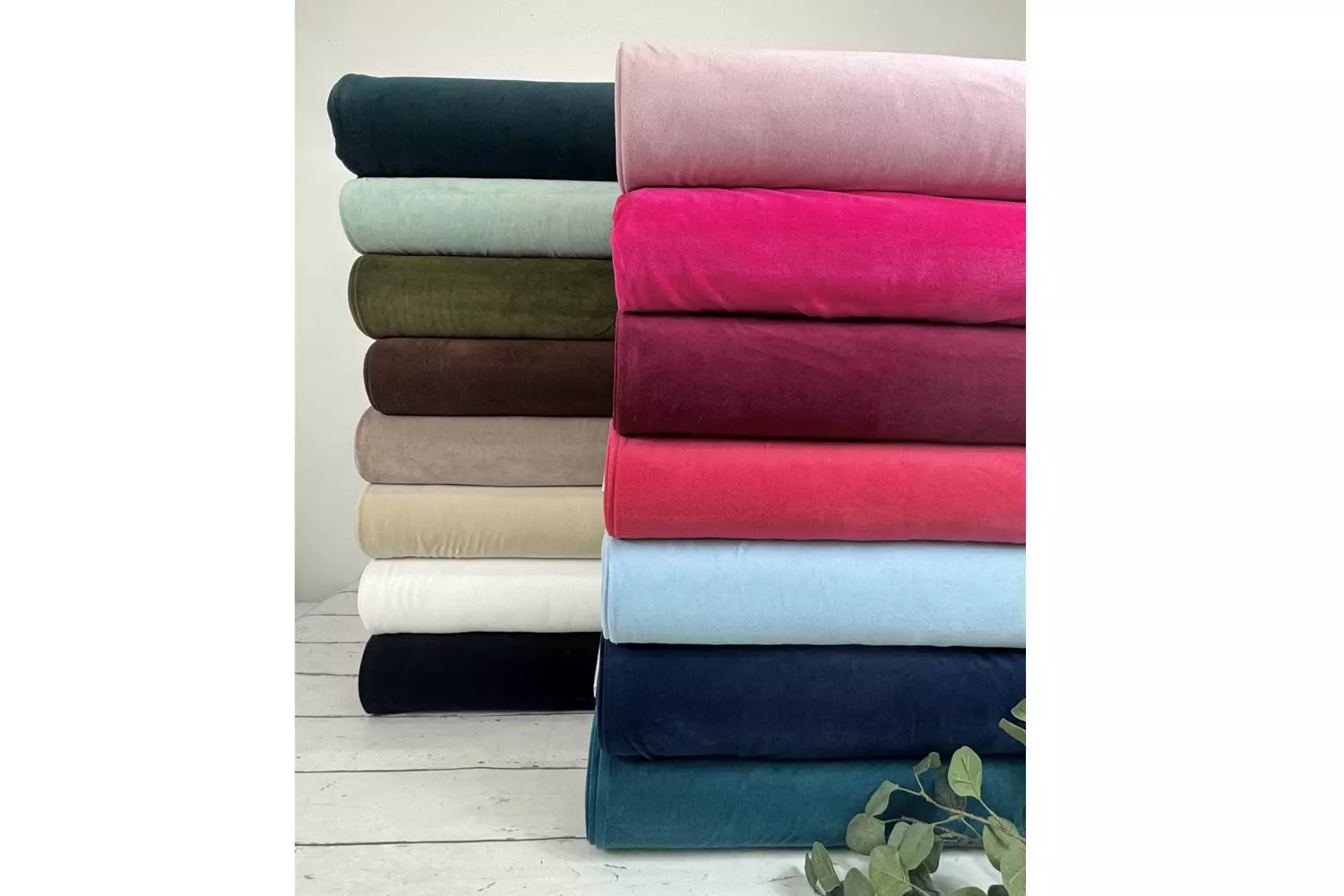 Nicki Velours Stoff - Uni Farben - Öko-Tex 100