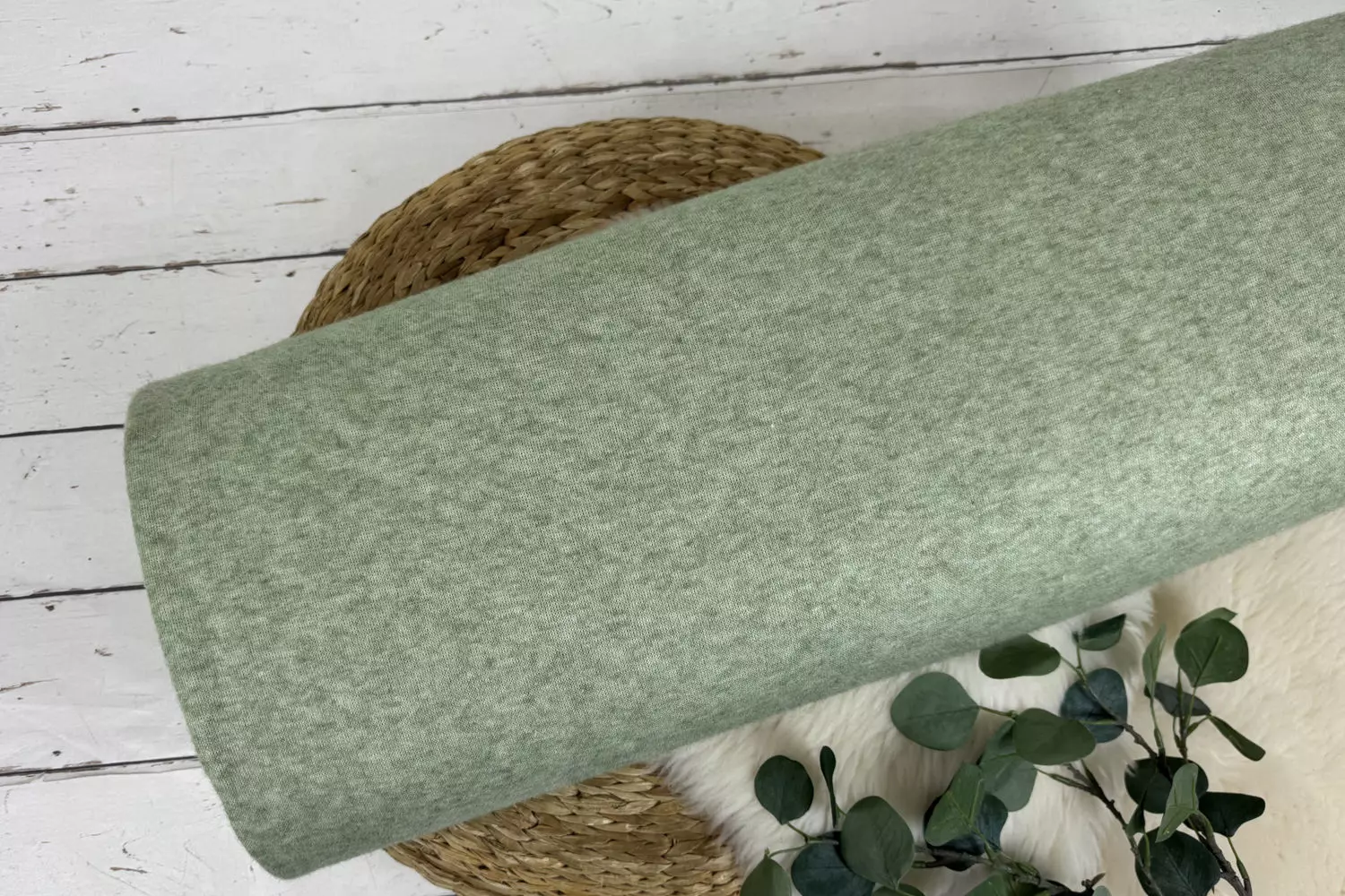 Soft Strickstoff fein - Uni lemongrün meliert - Kuschelstrick