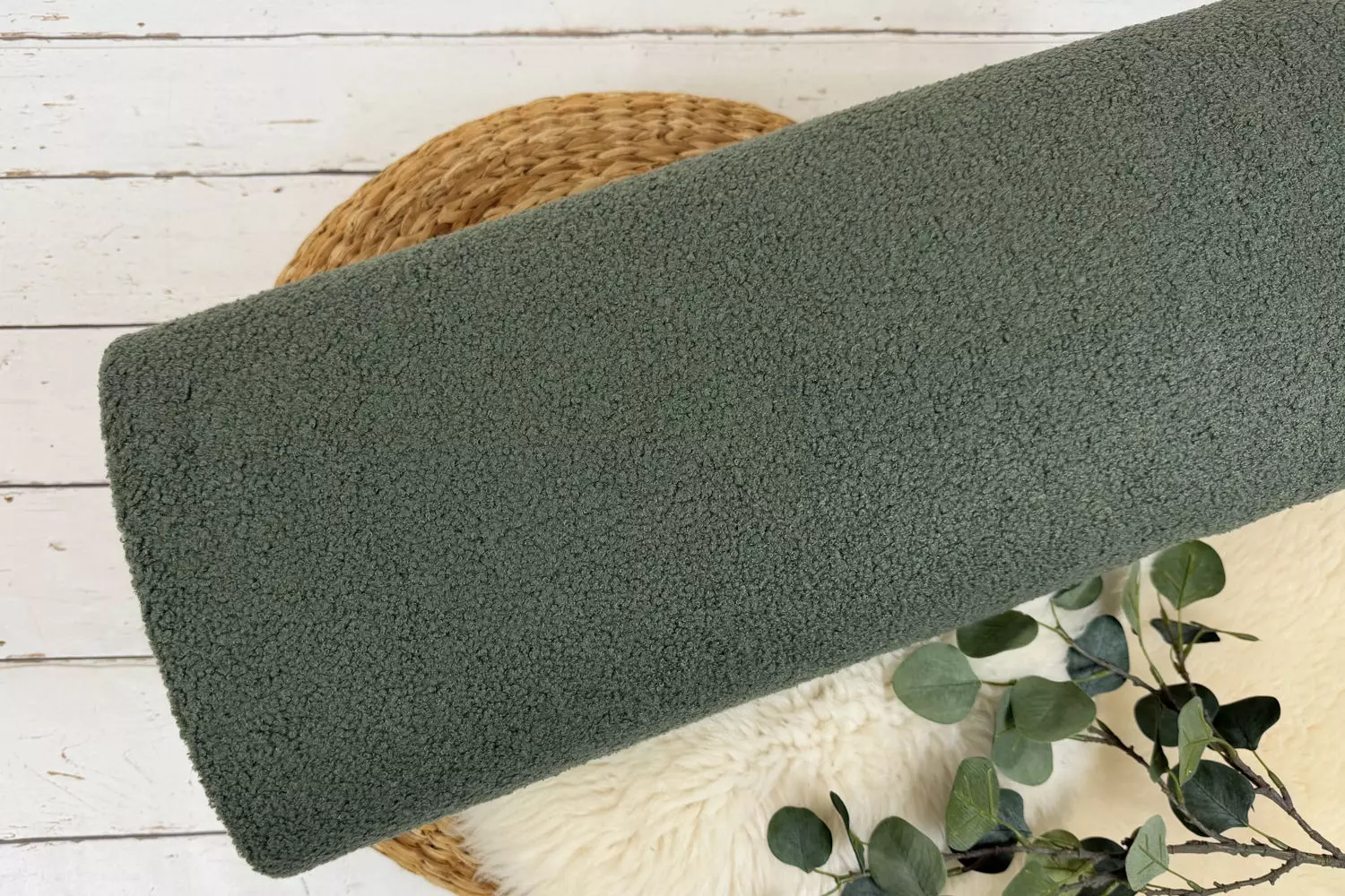 Teddy Boucle Stoff Uni als Jackenstoff und Dekostoff - Kodiak Swafing – Bild 7